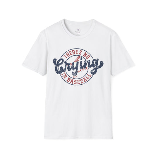 Baseball T-Shirt — "There's No Crying in Baseball" Vintage Graphic