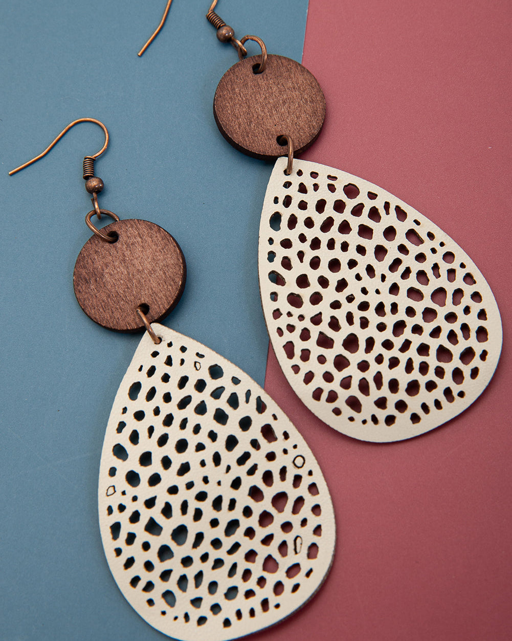 Beige Water Drop Earrings RTS