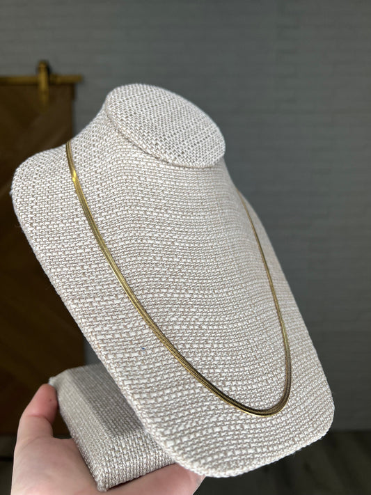 Sheer Perfection Snake Gold Chain Necklace