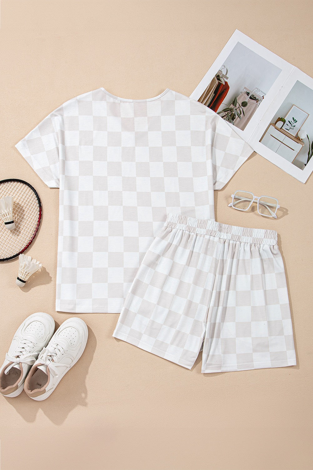 Beige Checkered Set LT