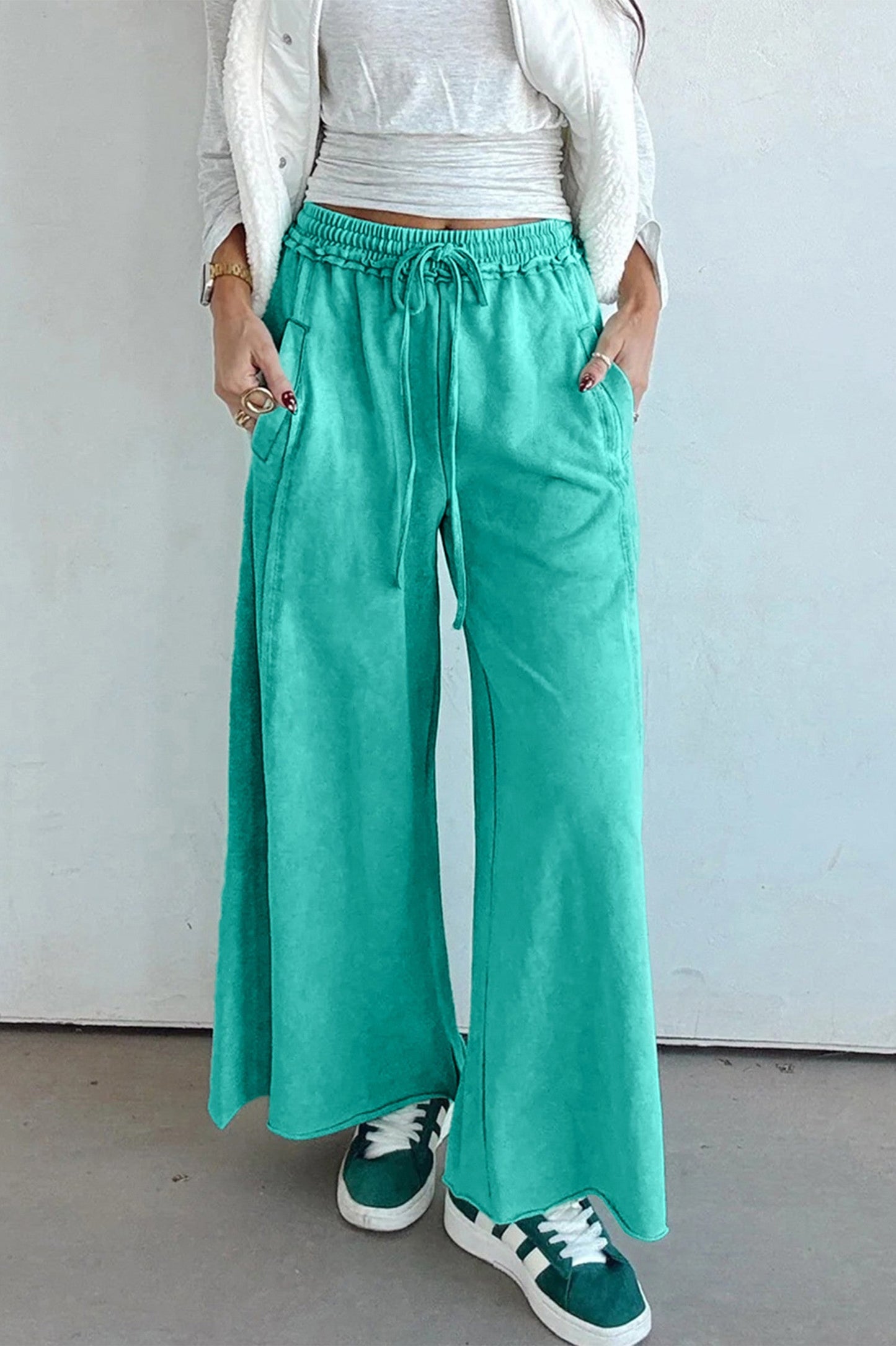 Mineral Wash Drawstring Pants OOTD