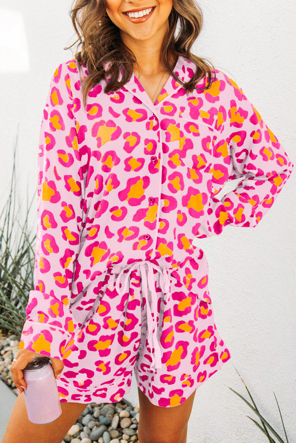 Pink Leopard PJ Set