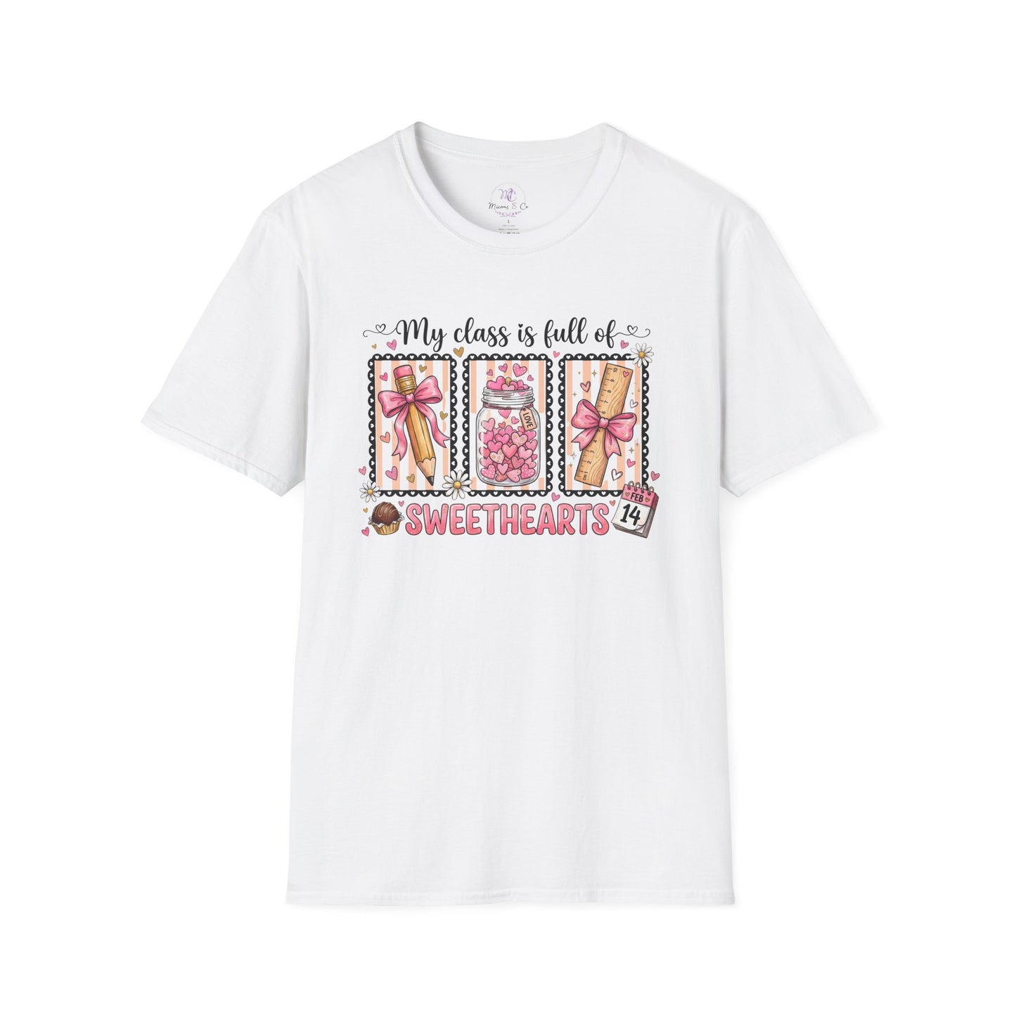 Teacher Valentine T-Shirt - “My Class Is Full of Sweethearts” Cute Classroom Shirt