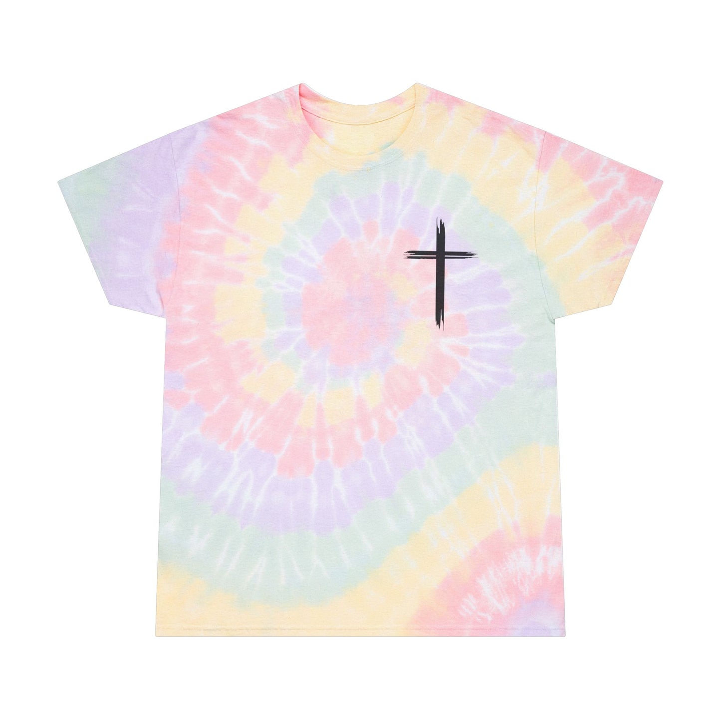 Christian Tie-Dye T-Shirt — "If You Bring Up My Past, Jesus Dropped the Charges" Spiral Tee