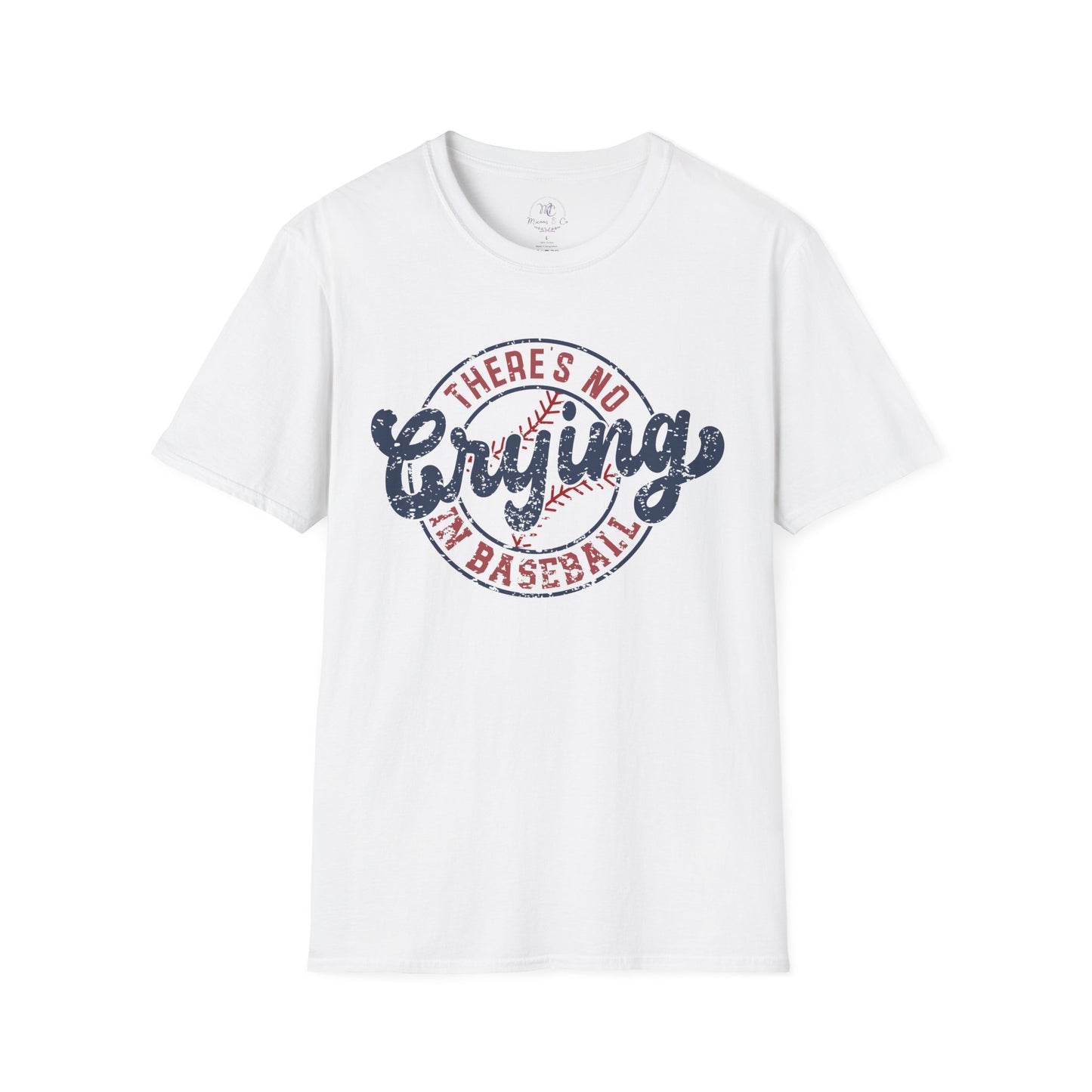 Baseball T-Shirt — "There's No Crying in Baseball" Vintage Graphic