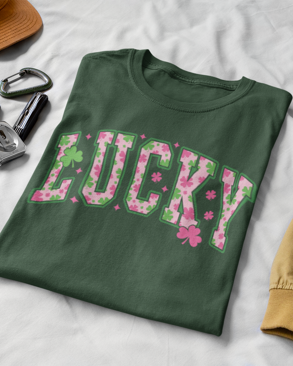 Lucky Floral T-Shirt — Retro Clover St. Patrick’s Day Tee