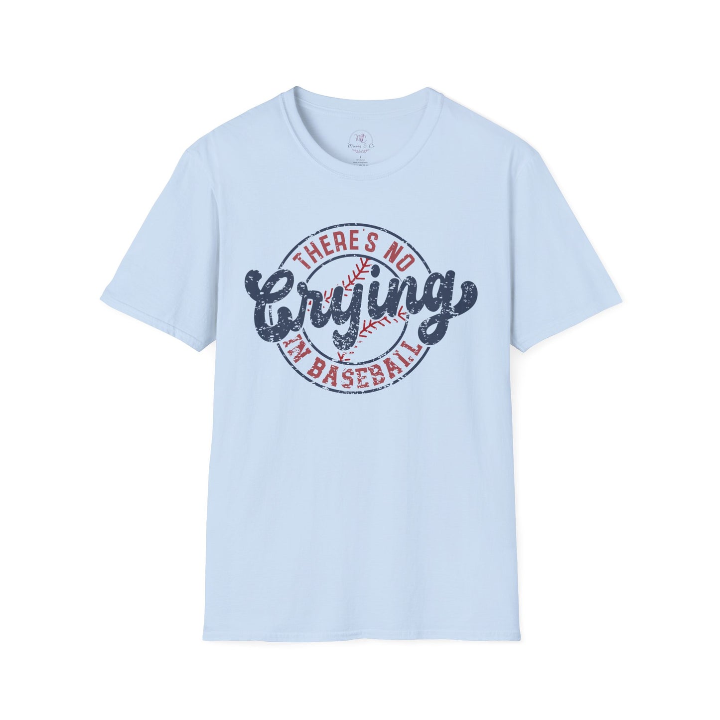 Baseball T-Shirt — "There's No Crying in Baseball" Vintage Graphic