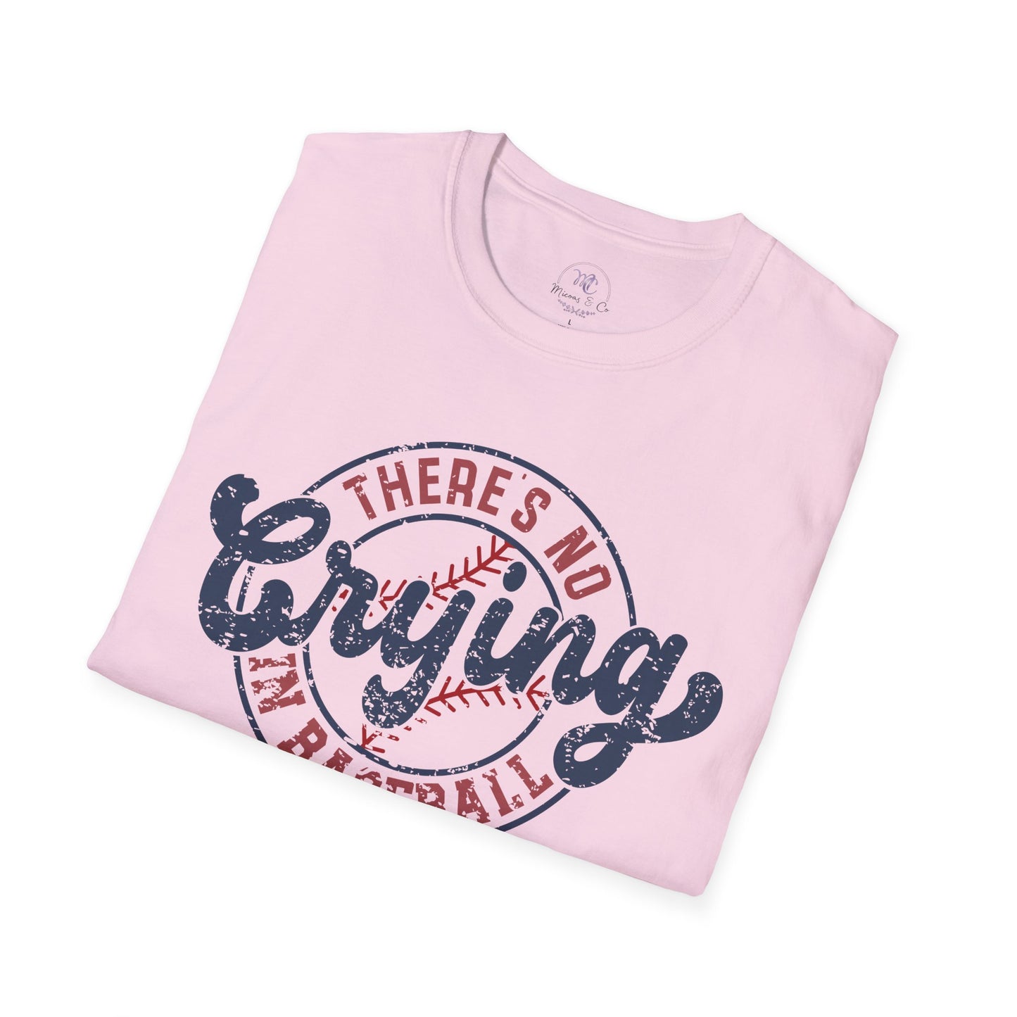 Baseball T-Shirt — "There's No Crying in Baseball" Vintage Graphic