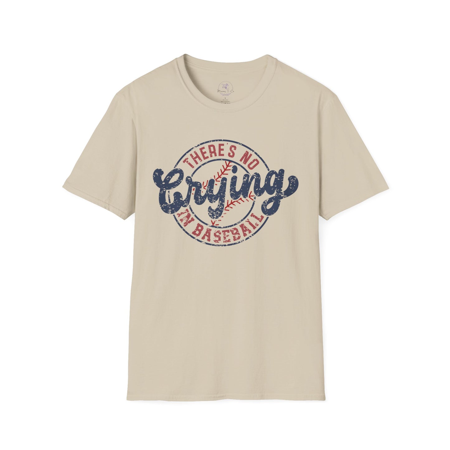 Baseball T-Shirt — "There's No Crying in Baseball" Vintage Graphic