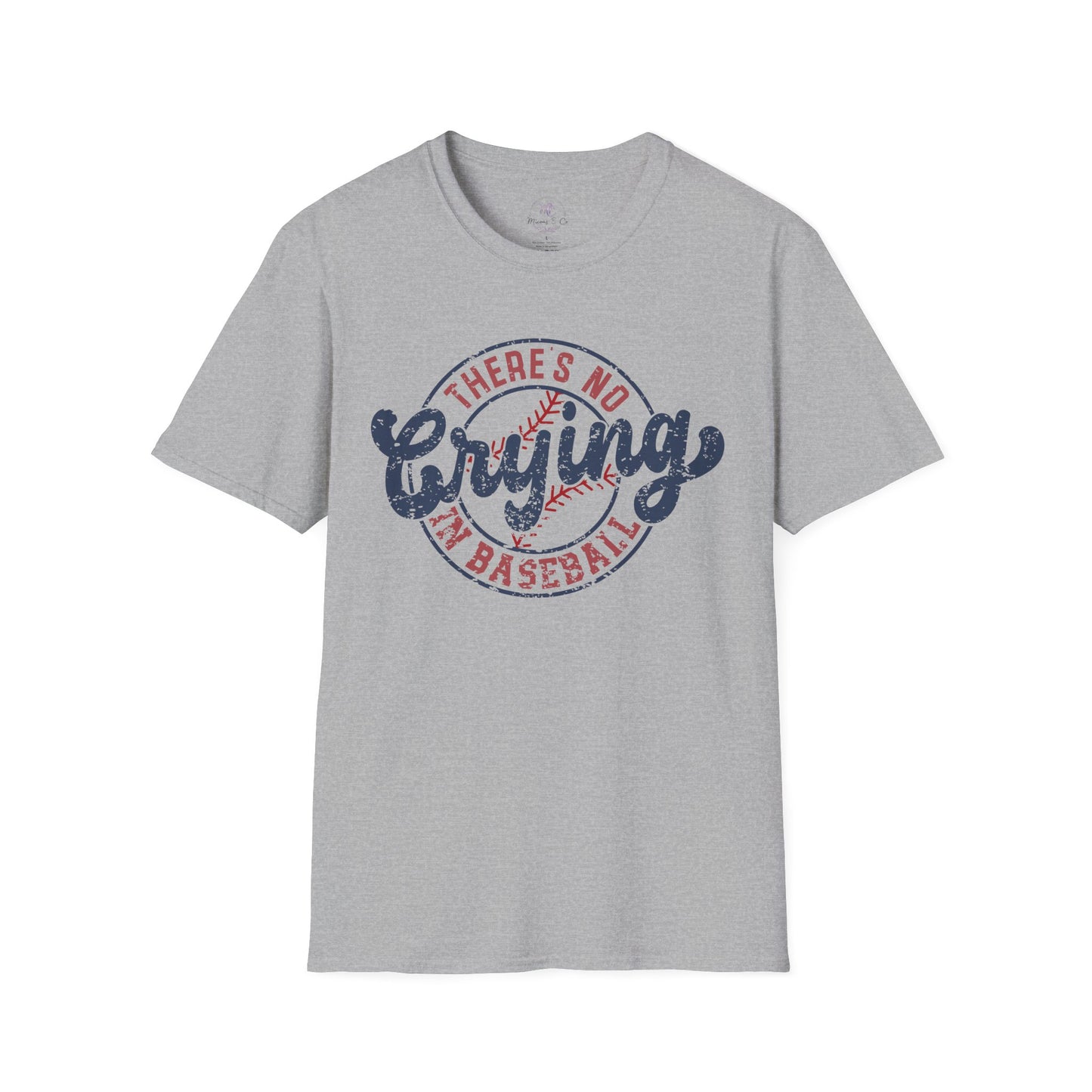 Baseball T-Shirt — "There's No Crying in Baseball" Vintage Graphic