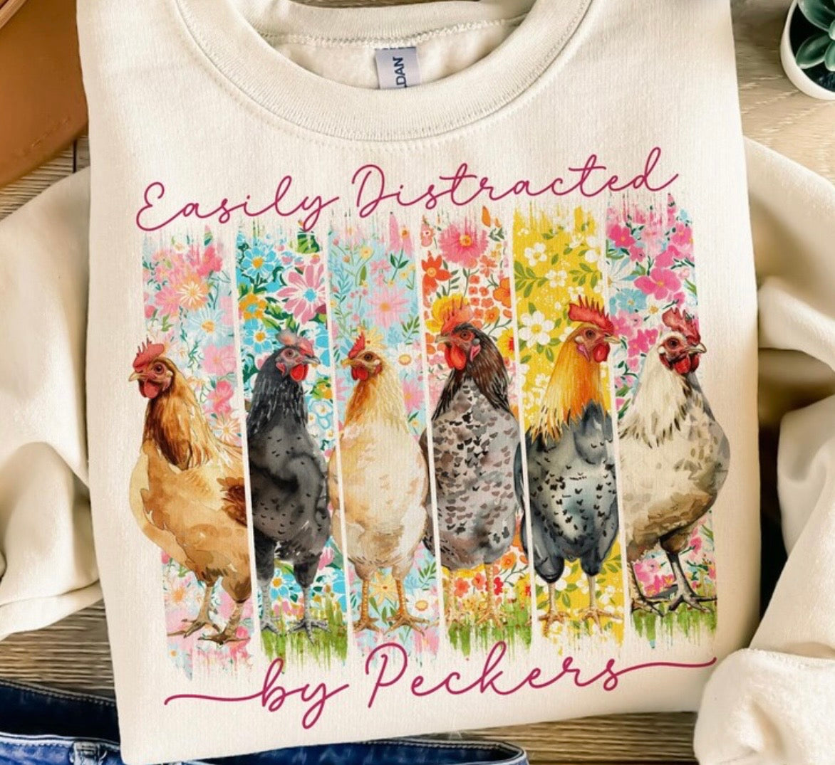 Easily Distracted by Peckers Tee