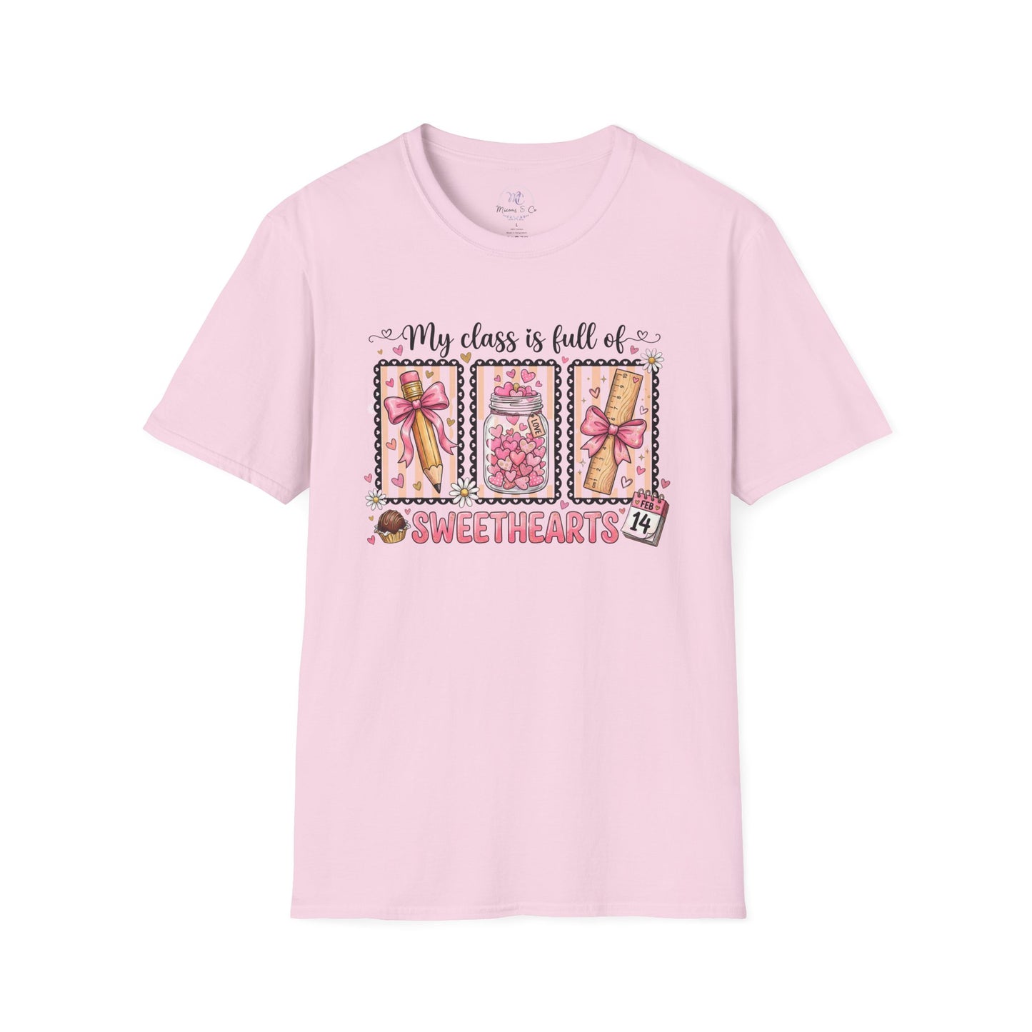 Teacher Valentine T-Shirt - “My Class Is Full of Sweethearts” Cute Classroom Shirt