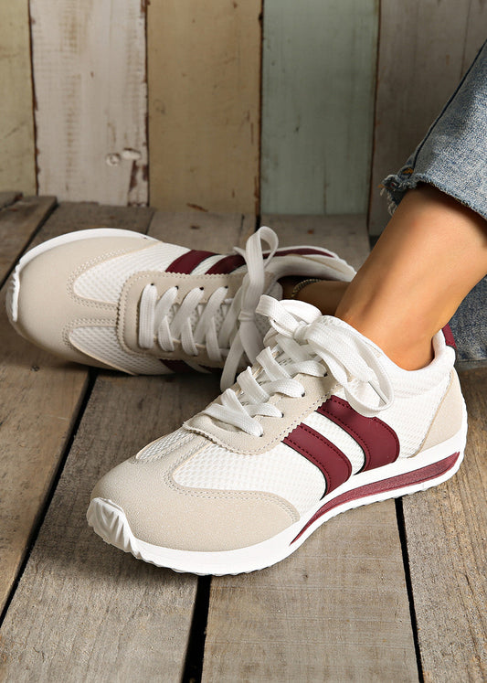 Burgundy Patchwork Sneakers RTS
