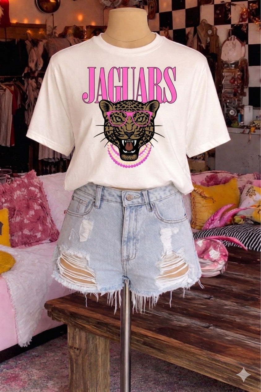 Jaguars School Spirit Wear – Jaguar in Pearls & Sunglasses