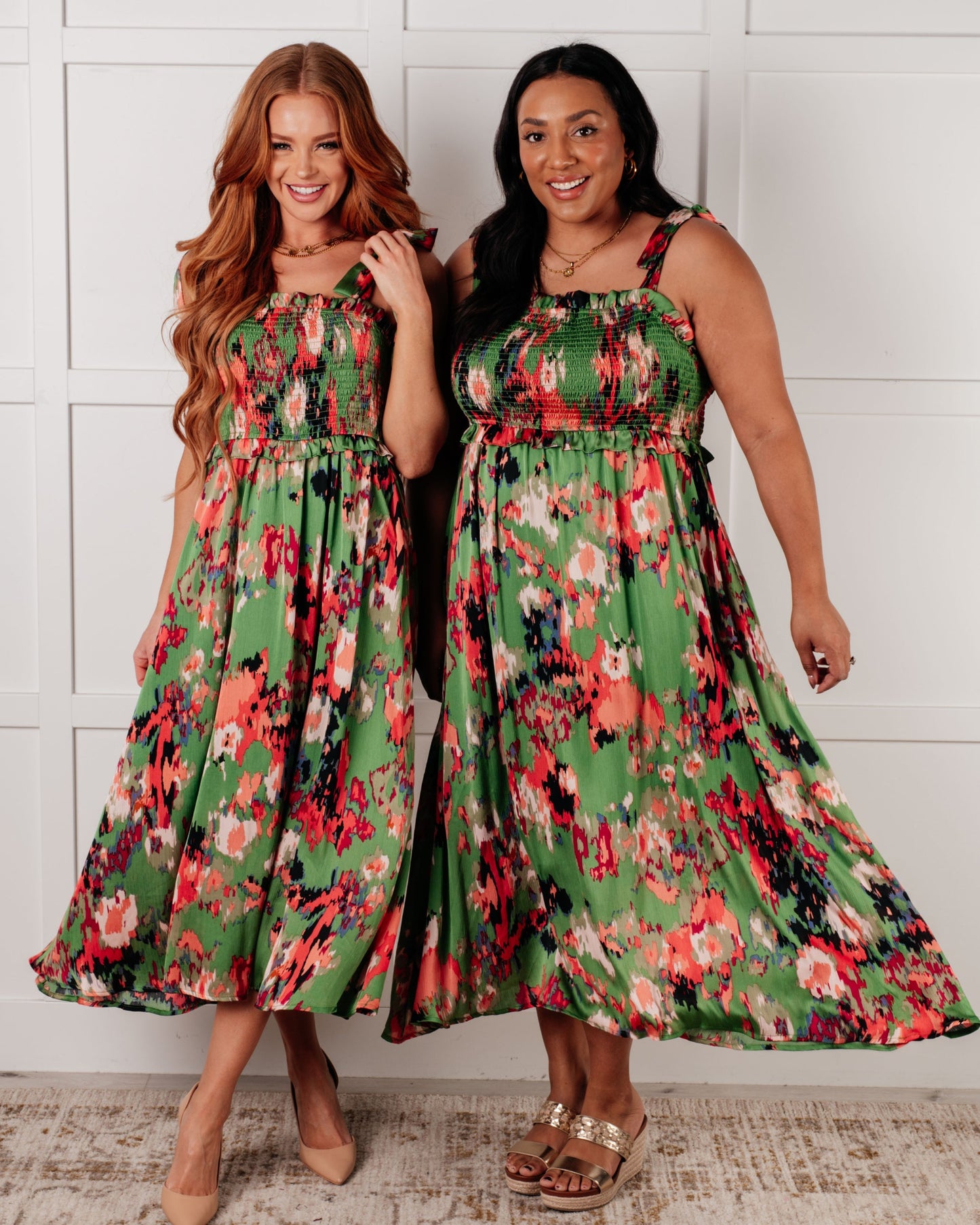 A Little While Longer Dress in Green