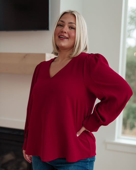 Back in Business V-Neck Blouse