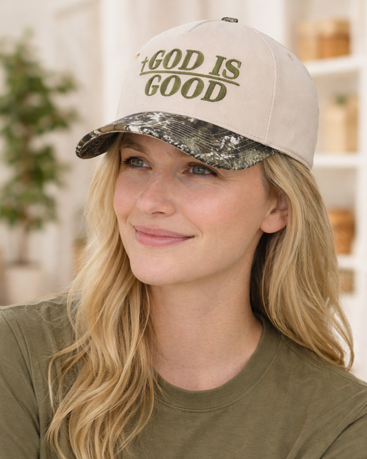 GOD IS GOOD Camo Hat FB