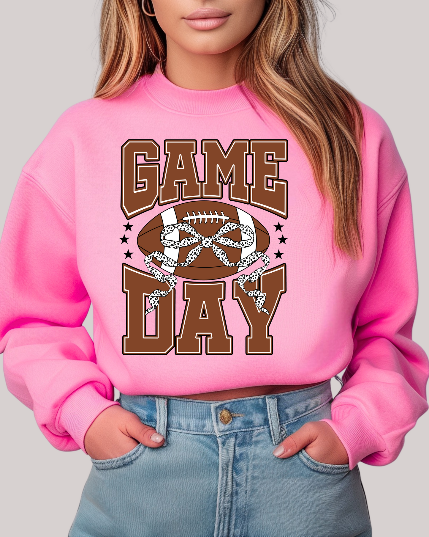 Gameday Girly in Pink Sweatshirt