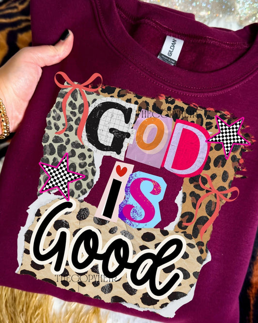 God is Good Animal Print Graphic Tee and Sweatshirt