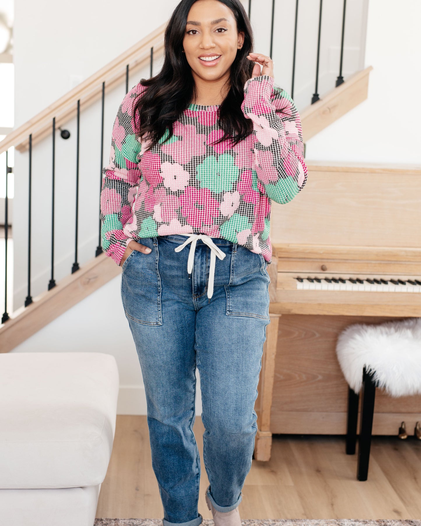 Group Chat Floral Top
