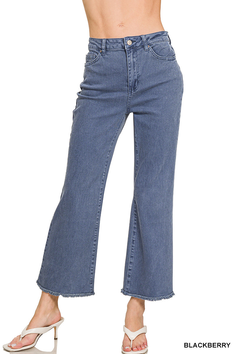 Frayed Bootcut  High Rise Jeans Zenana New RTS