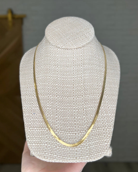 Sheer Perfection Snake Gold Chain Necklace
