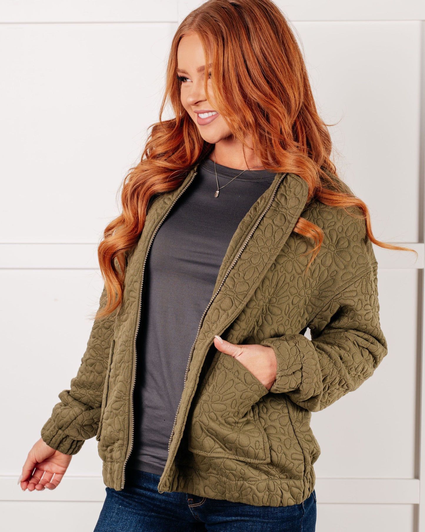 Jungle Explorer Quilted Zip Up Jacket