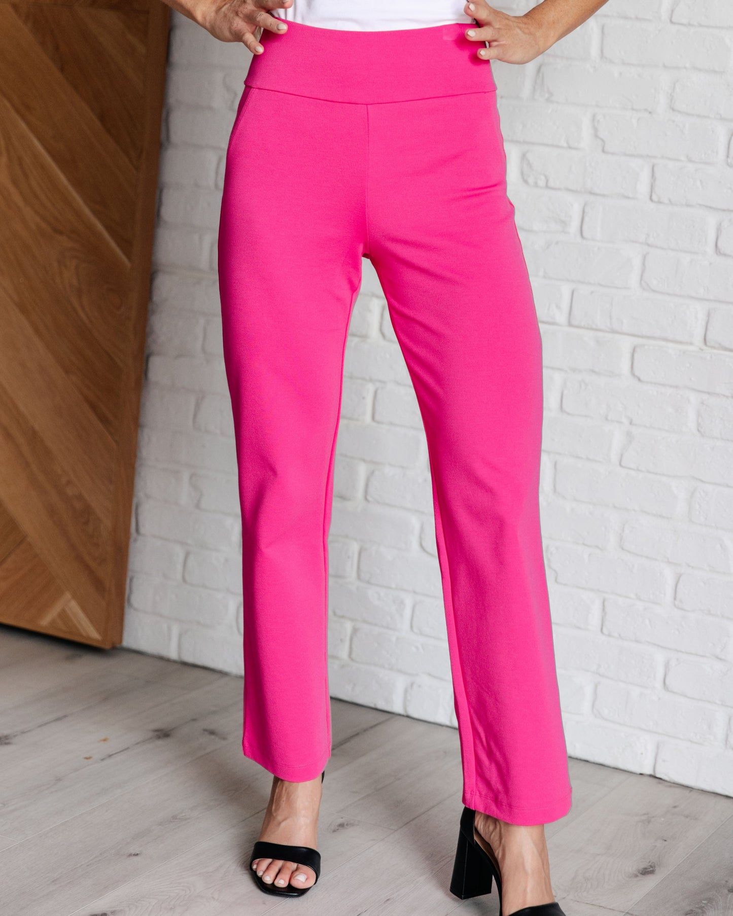Magic Straight Pants in Hot Pink