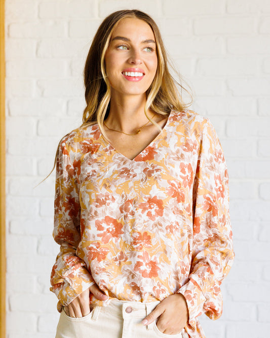Marigold Dreams Floral Blouse