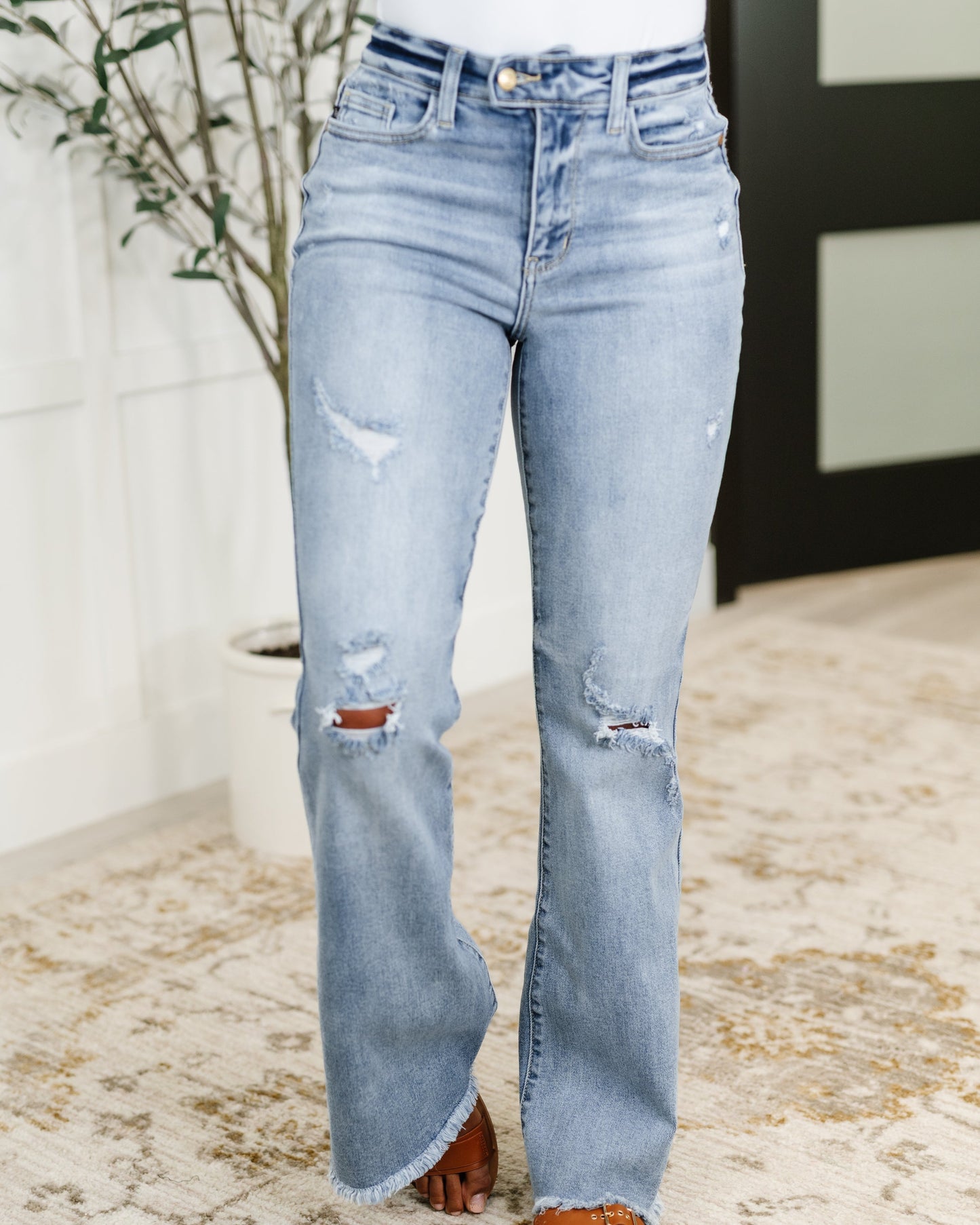 Marlena High Rise Shield Pocket Flare Jeans