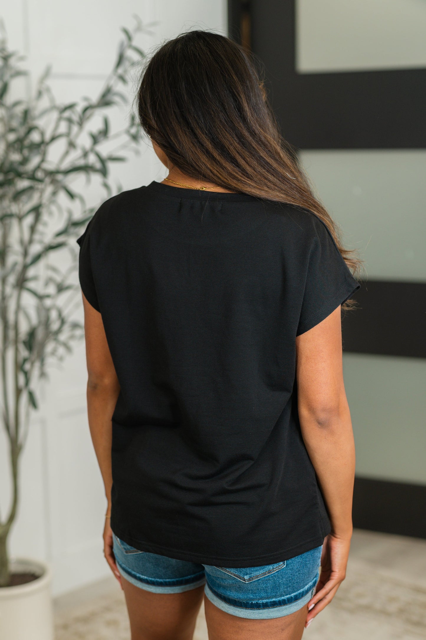 Women's Not So Basic Pocket Tee in Black