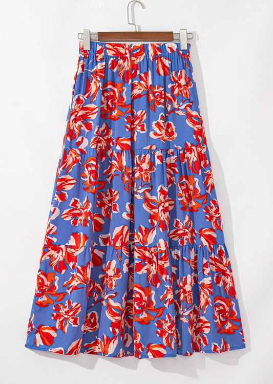 Boho Floral Maxi Skirt OOTD