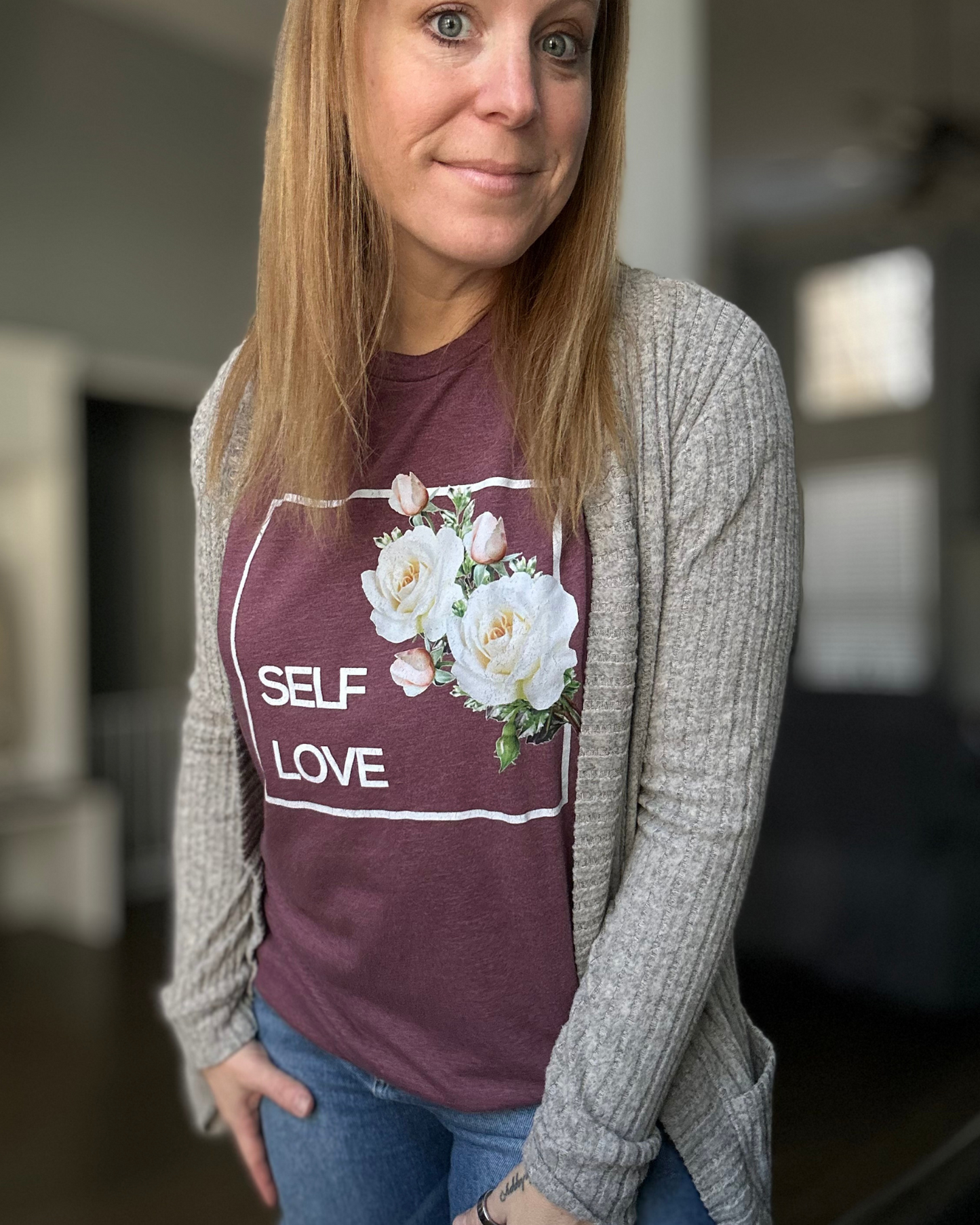 Self Love Floral Graphic T-Shirt